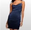 Rami Brooks Navy Satin Dress
