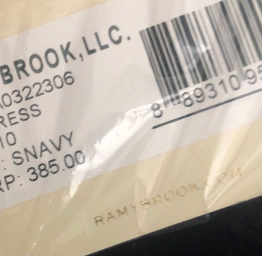 Rami Brooks Navy Satin Dress